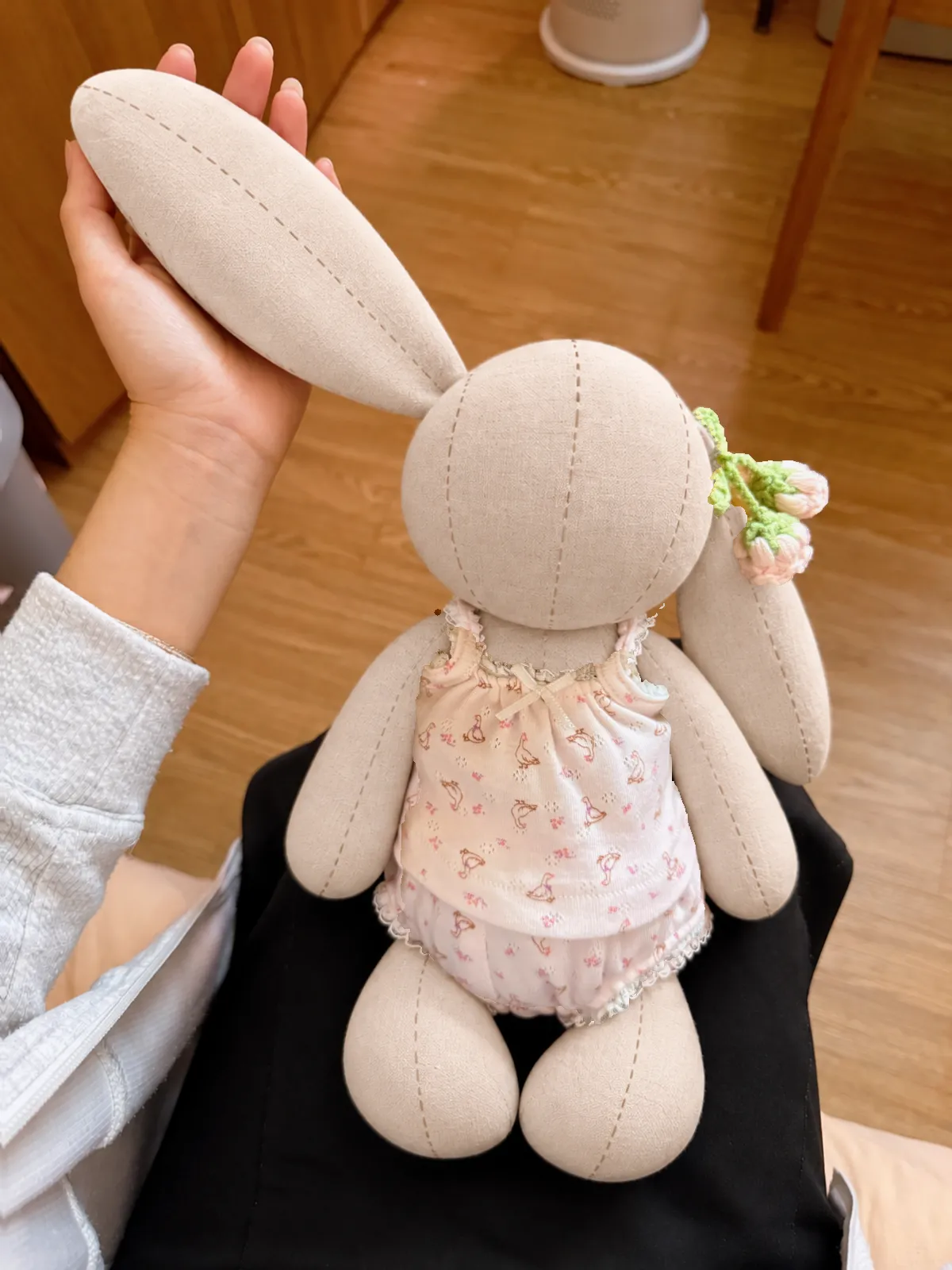 Bộ pyjama thun 2 dây phối nơ · View 1