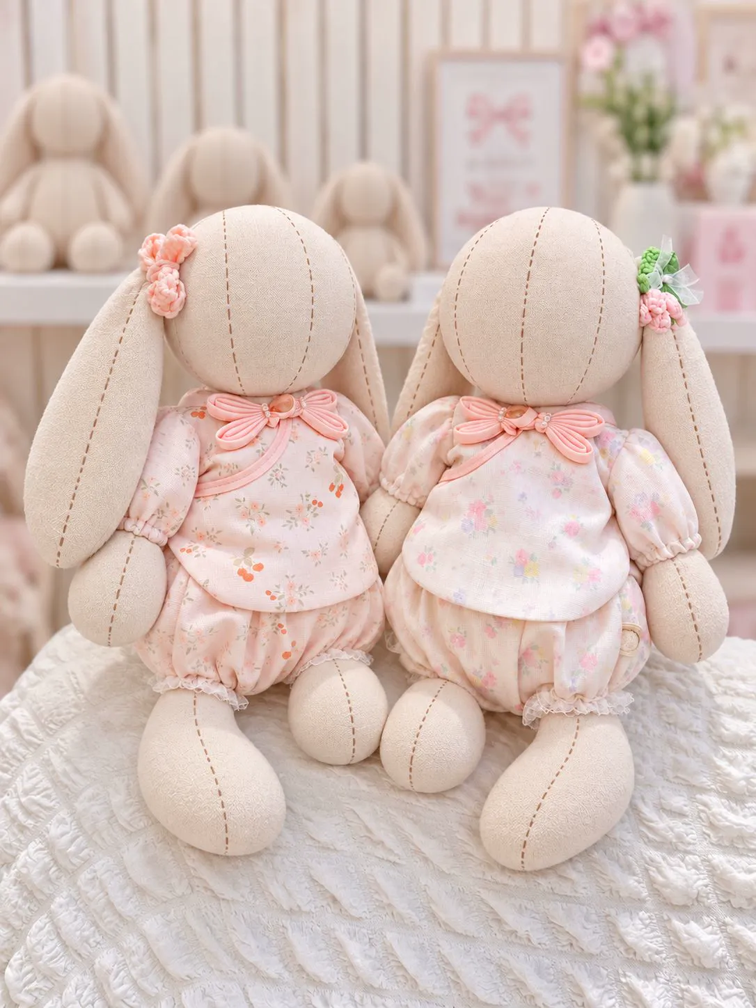 Set quần áo tay phồng phối cúc Tàu · View 3